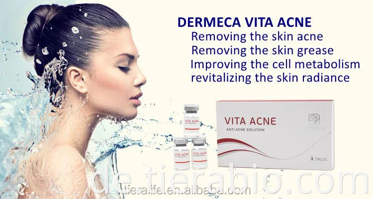 Dermeca Medical Grade Hyaluronsäure Injizierbarer Akneentferner Ha Gesichtsserum Mesotherapie-Lösung Anti-Comedos-Ampullen zur Reparatur von Gesichts- / Körper- / Hautzittern